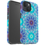 For iPhone 15 Plus Case Tough Protective Cover, Psychedelic Blues | Protective Covers | iCoverLover Australia