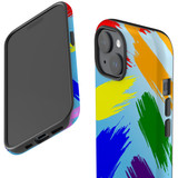 For iPhone 15 Plus Case Tough Protective Cover, Rainbow Brushes | Protective Covers | iCoverLover Australia