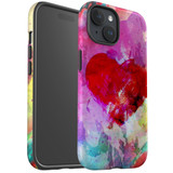 For iPhone 15 Plus Case Tough Protective Cover, Heart Painting | Protective Covers | iCoverLover Australia