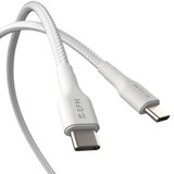 EFM USB-C to USB-C Braided Power and Data 1M Cable, White | iCoverLover