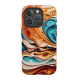 Swirling Gold Case - iPhone 15 Pro Compatible with MagSafe