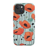 Poppy Field Case - iPhone 15 Pro Max, 15 Plus, 15 Pro, 15 Compatible with MagSafe