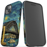 Painting Of The Harbour Bri Case - iPhone 15 Pro Max, 15 Plus, 15 Pro, 15 Compatible with MagSafe