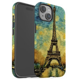 Eiffel Tower Painting Case - iPhone 15 Pro Max, 15 Plus, 15 Pro, 15 Compatible with MagSafe