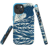 Japanese Wave Case - iPhone 15 Pro Max, 15 Plus, 15 Pro, 15 Compatible with MagSafe