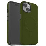 Army Green Case - iPhone 15 Pro Max, 15 Plus, 15 Pro, 15 Compatible with MagSafe