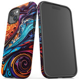 Swirling Paint Case - iPhone 15 Pro Max, 15 Plus, 15 Pro, 15 Compatible with MagSafe
