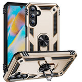 For Samsung Galaxy A15 Case - Shockproof, Durable TPU + PC Protective Cover, Metal Ring, Gold | iCoverLover.com.au