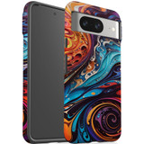 For Google Pixel 8, 8 Pro Tough Protective Cover, Swirling Paint | iCoverLover Australia