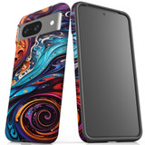 For Google Pixel 8, 8 Pro Tough Protective Cover, Swirling Paint | iCoverLover Australia