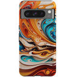 For Google Pixel 8 Pro Tough Protective Cover, Swirling Gold | iCoverLover Australia