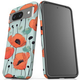 For Google Pixel 8, 8 Pro Tough Protective Cover, Poppy Field | iCoverLover Australia