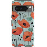 For Google Pixel 8 Pro Tough Protective Cover, Poppy Field | iCoverLover Australia