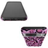 For Google Pixel 8, 8 Pro Tough Protective Cover, Magenta Leopard Pattern | iCoverLover Australia