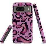 For Google Pixel 8, 8 Pro Tough Protective Cover, Magenta Leopard Pattern | iCoverLover Australia