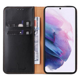 Samsung Galaxy S24 Ultra, S24+ Plus, S24+ Plus Leather Case - Black Flip Wallet Cover