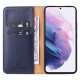 Samsung Galaxy S24 Ultra, S24+ Plus, S24+ Plus Leather Case - Blue Flip Wallet Cover