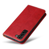 Samsung Galaxy S24 Ultra, S24+ Plus, S24+ Plus Leather Case - Red Flip Wallet Cover