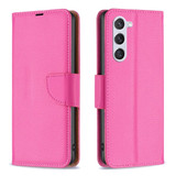 For Samsung Galaxy S24 Case - Lychee Folio Wallet PU Leather Cover, Kickstand, Rose Red | iCoverLover.com.au