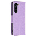 For Samsung Galaxy S24 Ultra, S24+ Plus or S24 Case - Embossed Butterflies, Folio Wallet PU Leather Cover, Stand, Purple | iCoverLover.com.au