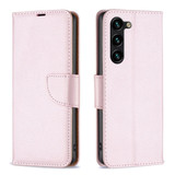 For Samsung Galaxy S24 Ultra or S24 Case - Lychee Folio Wallet PU Leather Cover, Kickstand, Rose Gold | iCoverLover.com.au