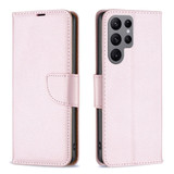 For Samsung Galaxy S24 Ultra Case - Lychee Folio Wallet PU Leather Cover, Kickstand, Rose Gold | iCoverLover.com.au