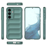 For Samsung Galaxy S24 Ultra or S24 Case - Wavy Shield, Durable TPU + Flannel Protective Cover, Dark Green | iCoverLover.com.au