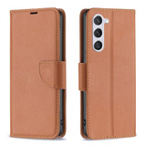 For Samsung Galaxy S24 Case - Lychee Folio Wallet PU Leather Cover, Kickstand, Brown | iCoverLover.com.au