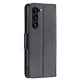 For Samsung Galaxy S24 Ultra, S24+ Plus or S24 Case - Lychee Folio Wallet PU Leather Cover, Kickstand, Black | iCoverLover.com.au