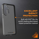 EFM Volta Armour Clear Black Case for Galaxy S24 Ultra, S24+ Plus, S24 | D3O BIO Secure Cover