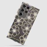 Galaxy S24 Ultra, S24+ Plus, S24 Floral Gems Cover in Gold