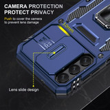 For Samsung Galaxy A15 5G & A15 4G Case - Camera Shield, Shock-Resistant PC + TPU Armor Cover with Rotating Ring Bracket, Navy Blue | iCoverLover.com.au