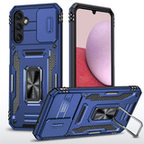 For Samsung Galaxy A15 5G & A15 4G Case - Camera Shield, Shock-Resistant PC + TPU Armor Cover with Rotating Ring Bracket, Navy Blue | iCoverLover.com.au