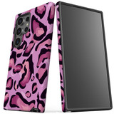Magenta Leopard Tough Protective Cover for Galaxy S24 Ultra, S24+ Plus, S24 | Bold Protection