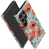 Poppy Field Tough Case for Galaxy S24 Ultra, S24+ Plus, S24 | Floral Fortitude
