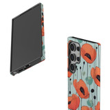 Poppy Field Tough Case for Galaxy S24 Ultra, S24+ Plus, S24 | Floral Fortitude