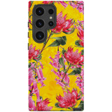 Flower Pattern Tough Protective Cover for Galaxy S24 Ultra, S24+ Plus, S24 | Botanical Elegance
