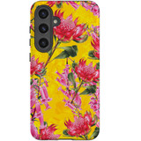 Flower Pattern Tough Protective Cover for Galaxy S24 | Botanical Armor