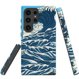 Japanese Wave Tough Protective Cover for Galaxy S24 Ultra, S24+ Plus, S24 | Artistic Defense
