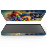 Wavy Rainbow Clouds Tough Cover for Galaxy S24 Ultra, S24+ Plus, S24 | Colorful Protection