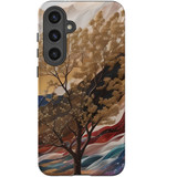 Mysterious Golden Tree Cover for Galaxy S24+ Plus | Enigmatic Shield