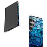 Blue Mirror Tough Protective Cover for Galaxy S24 Ultra, S24+ Plus, S24 | Reflective Safeguard
