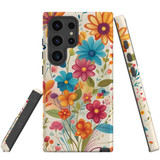 Floral Symphony Tough Cover for Galaxy S24 Ultra, S24+ Plus, S24 | Blossoming Armor