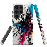 Dark Splatter Tough Protective Cover for Galaxy S24 Ultra, S24+ Plus, S24 | Artistic Durability