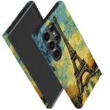 Eiffel Tower Painting Tough Protective Cover for Galaxy S24 Ultra, S24+ Plus, S24 | Iconic Guard