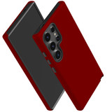 Maroon Red Tough Protective Cover for Galaxy S24 Ultra, S24+ Plus, S24 | Regal Resilience