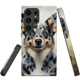 Blue Heeler Corgi Mix Tough Protective Cover for Galaxy S24 Ultra, S24+ Plus, S24 | Pet Lover's Armor