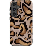 Leopard Pattern Tough Protective Cover for Galaxy S24+ Plus | Wild & Sturdy