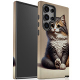 Playful Cat Protective Case for Galaxy S24 Ultra, S24+ Plus, S24 | Purr-fect Armor