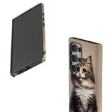 Playful Cat Protective Case for Galaxy S24 Ultra, S24+ Plus, S24 | Purr-fect Armor